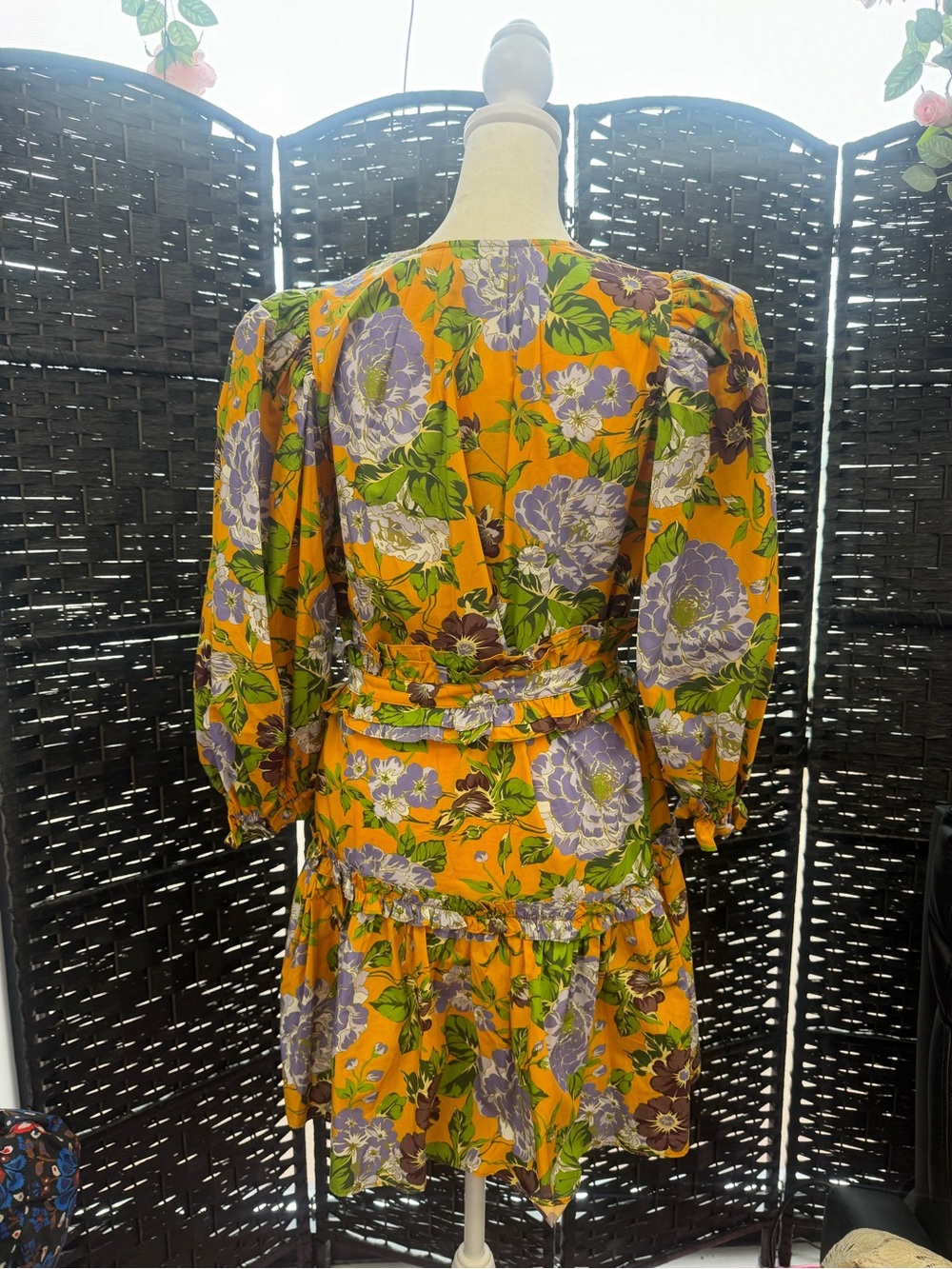 Farm Rio Floral Ruffle Front Dress - Picture 6 of 6